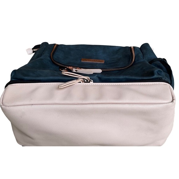 Petunia pickle bottom Pivot Pack indigo‎ blush diaper bag backpack leather vegan - Picture 3 of 16